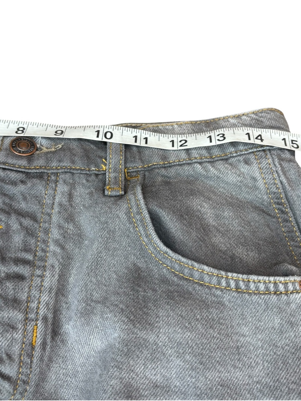 We The Free Good Luck Mid-Rise Barrel Jeans 27 Splatter Gray Baggy Wide Grunge - Picture 13 of 16